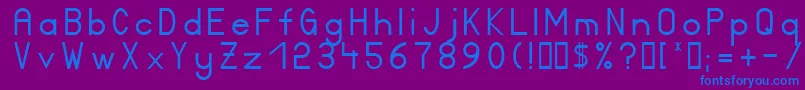 Certified Font – Blue Fonts on Purple Background