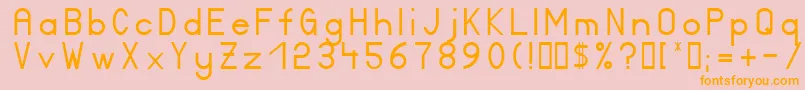 Certified Font – Orange Fonts on Pink Background