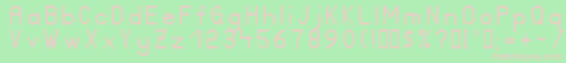 Certified Font – Pink Fonts on Green Background