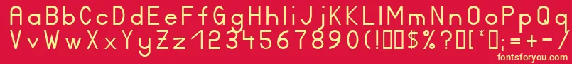 Certified Font – Yellow Fonts on Red Background