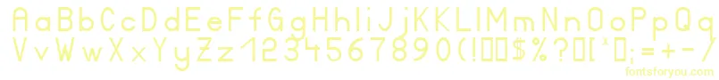 Certified Font – Yellow Fonts on White Background