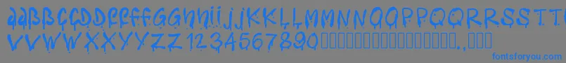 Pwfreshpaintings Font – Blue Fonts on Gray Background