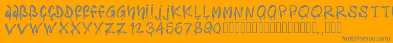 Pwfreshpaintings Font – Gray Fonts on Orange Background