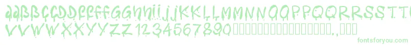 Pwfreshpaintings Font – Green Fonts on White Background