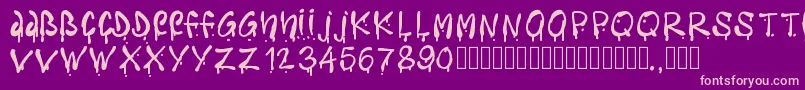 Pwfreshpaintings Font – Pink Fonts on Purple Background