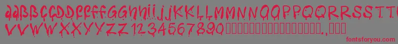 Pwfreshpaintings Font – Red Fonts on Gray Background