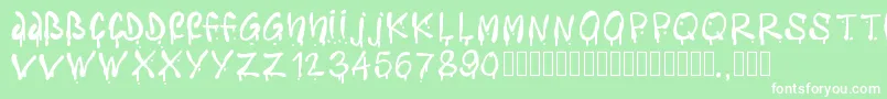 Pwfreshpaintings Font – White Fonts on Green Background