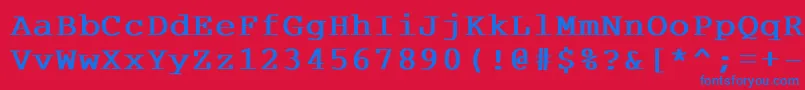 CourdlBold Font – Blue Fonts on Red Background
