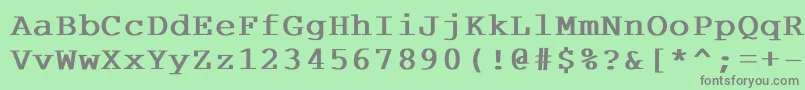 フォントCourdlBold – 緑の背景に灰色の文字