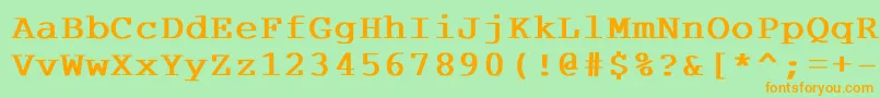 CourdlBold Font – Orange Fonts on Green Background