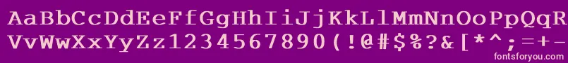 CourdlBold Font – Pink Fonts on Purple Background