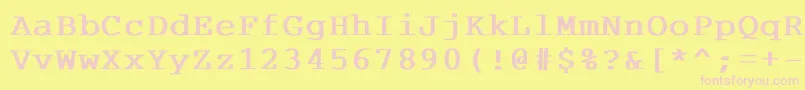 CourdlBold Font – Pink Fonts on Yellow Background