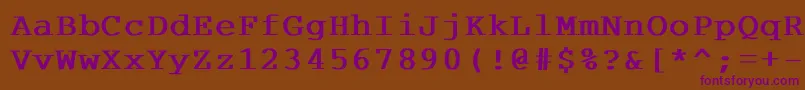 Шрифт CourdlBold – фиолетовые шрифты на коричневом фоне