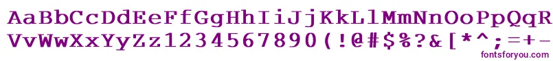 フォントCourdlBold – 白い背景に紫のフォント