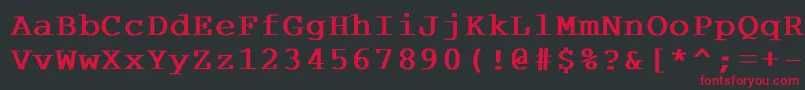 CourdlBold Font – Red Fonts on Black Background