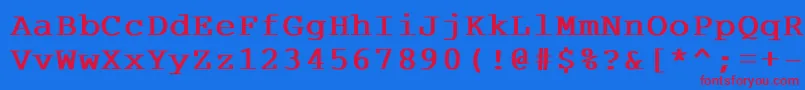 CourdlBold Font – Red Fonts on Blue Background