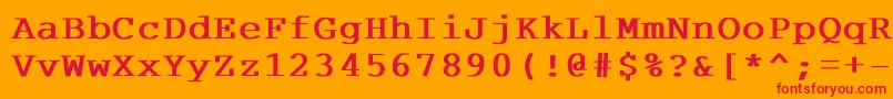 CourdlBold Font – Red Fonts on Orange Background