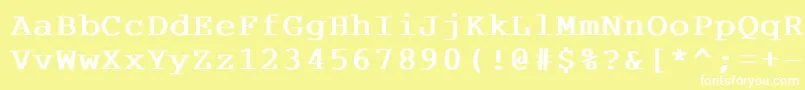 CourdlBold Font – White Fonts on Yellow Background