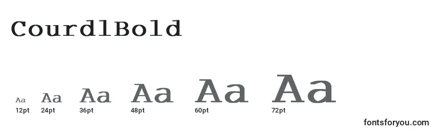 CourdlBold Font Sizes