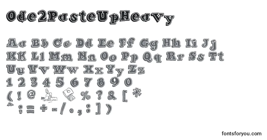Шрифт Ode2PasteUpHeavy – алфавит, цифры, специальные символы
