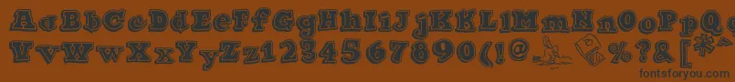 Ode2PasteUpHeavy Font – Black Fonts on Brown Background