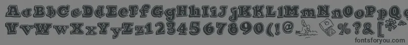 Ode2PasteUpHeavy Font – Black Fonts on Gray Background
