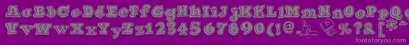 Ode2PasteUpHeavy Font – Gray Fonts on Purple Background