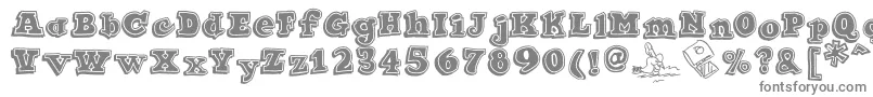 Шрифт Ode2PasteUpHeavy – серые шрифты на белом фоне