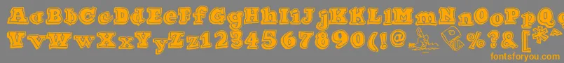 Ode2PasteUpHeavy Font – Orange Fonts on Gray Background