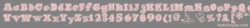 Ode2PasteUpHeavy Font – Pink Fonts on Gray Background