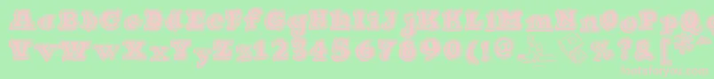 Ode2PasteUpHeavy Font – Pink Fonts on Green Background