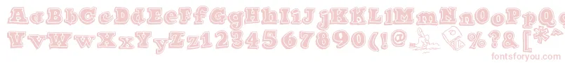 Ode2PasteUpHeavy Font – Pink Fonts on White Background