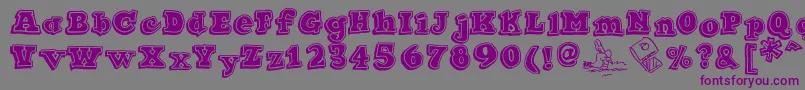 Ode2PasteUpHeavy Font – Purple Fonts on Gray Background