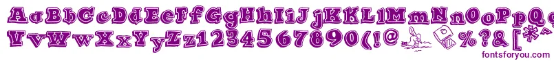 Ode2PasteUpHeavy Font – Purple Fonts on White Background