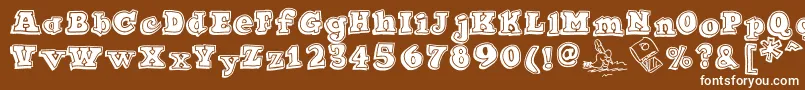 Ode2PasteUpHeavy Font – White Fonts on Brown Background