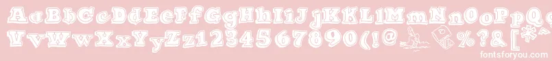 Ode2PasteUpHeavy Font – White Fonts on Pink Background