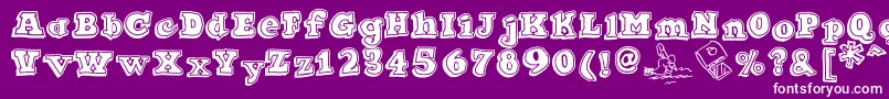 Шрифт Ode2PasteUpHeavy – белые шрифты на фиолетовом фоне