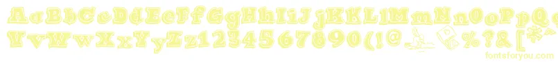 Ode2PasteUpHeavy Font – Yellow Fonts