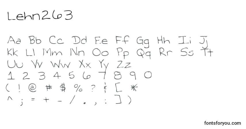 Czcionka Lehn263 – alfabet, cyfry, specjalne znaki