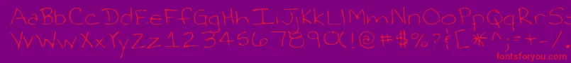 Lehn263 Font – Red Fonts on Purple Background