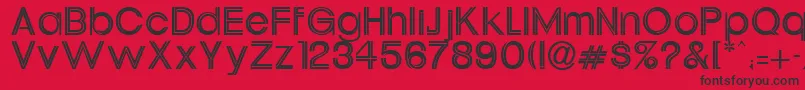 DaublerNormal Font – Black Fonts on Red Background