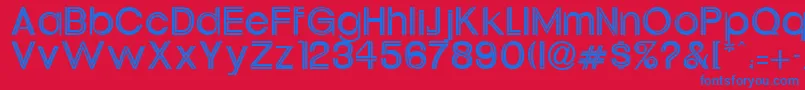 DaublerNormal Font – Blue Fonts on Red Background