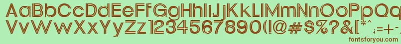 DaublerNormal Font – Brown Fonts on Green Background