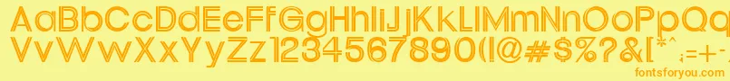 DaublerNormal Font – Orange Fonts on Yellow Background