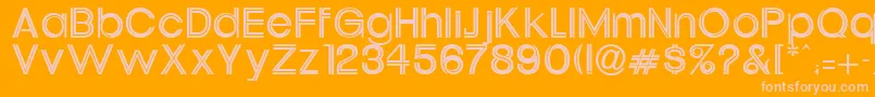 DaublerNormal Font – Pink Fonts on Orange Background