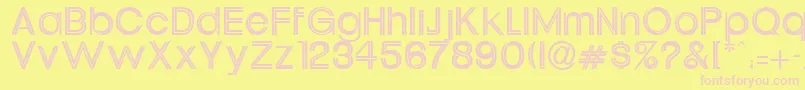 DaublerNormal Font – Pink Fonts on Yellow Background