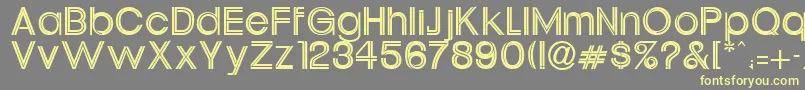 DaublerNormal Font – Yellow Fonts on Gray Background