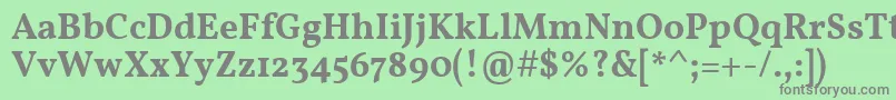 フォントVollkornSemibold – 緑の背景に灰色の文字