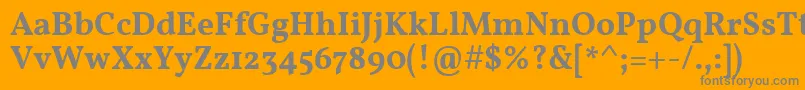 VollkornSemibold Font – Gray Fonts on Orange Background