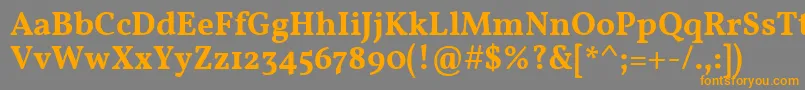 フォントVollkornSemibold – オレンジの文字は灰色の背景にあります。